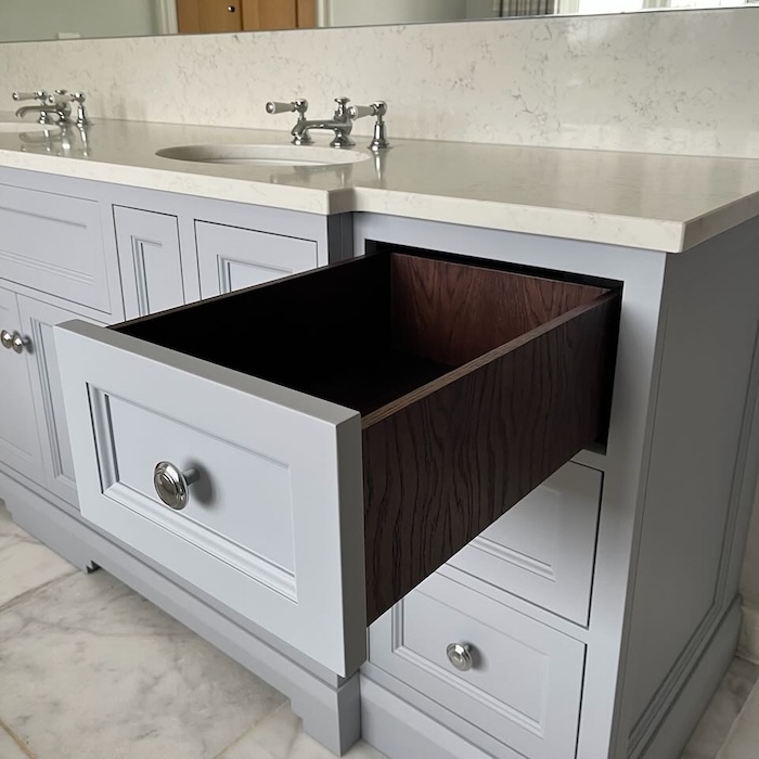 Double sink bathroom vanity high end bathroom fitters in Sussex, Surrey, London