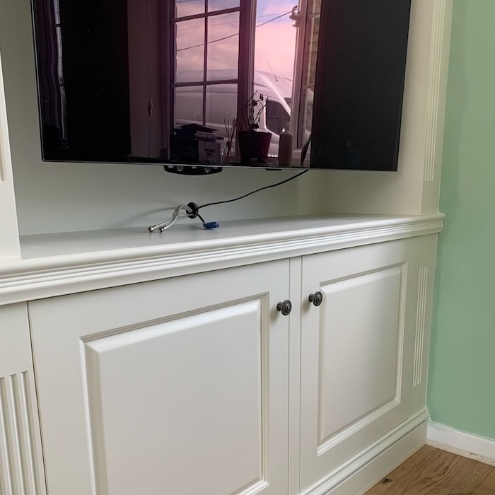 Custom media wall, Living room built in cupboard, worthing, west sussex, east sussex, surrey, guildford, brighton hove, london, south east