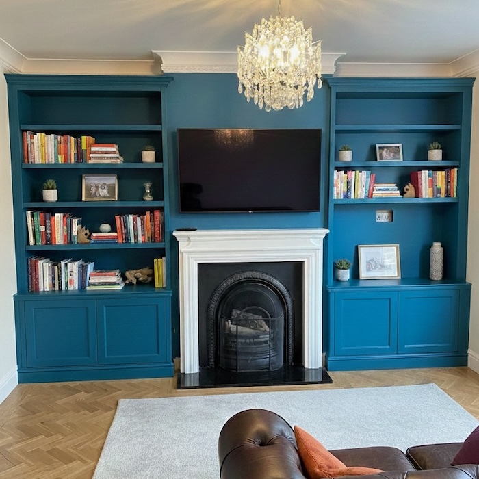 Bespokely made media wall custom design sussex, surrey