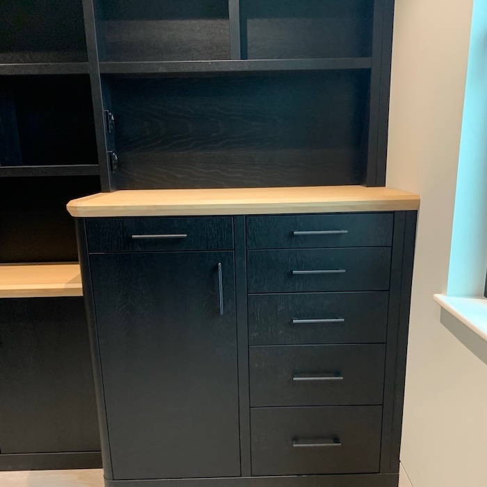 Custom Alcove Office Shelving in Surrey