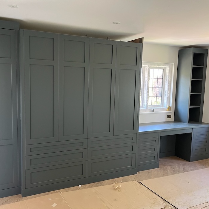 Custom home office built in carpentry in Sussex and Surrey