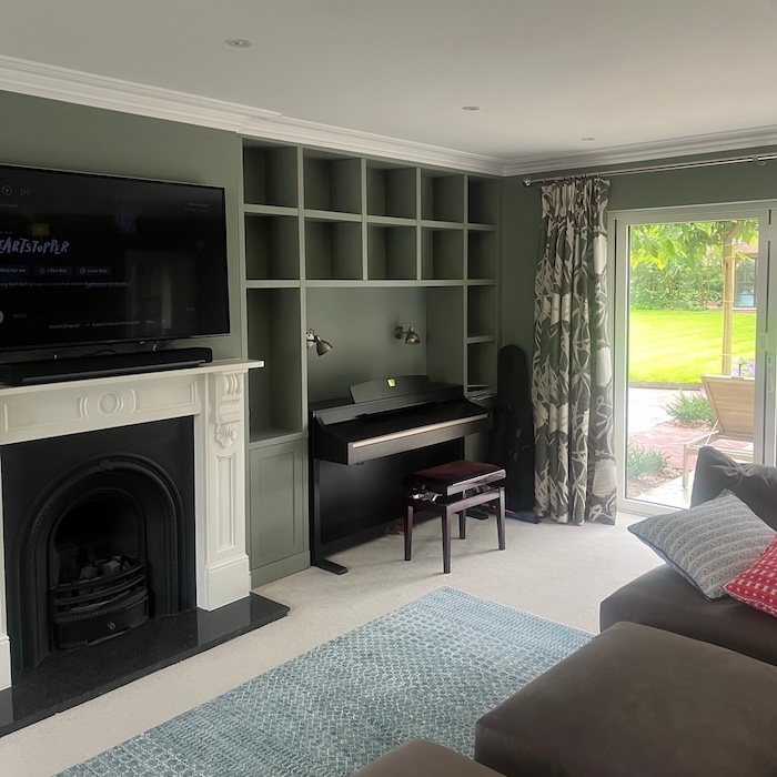 Custom media wall west susssex, east sussex, surrey, london, thoughts 2 furniture bespoke furniture maker
